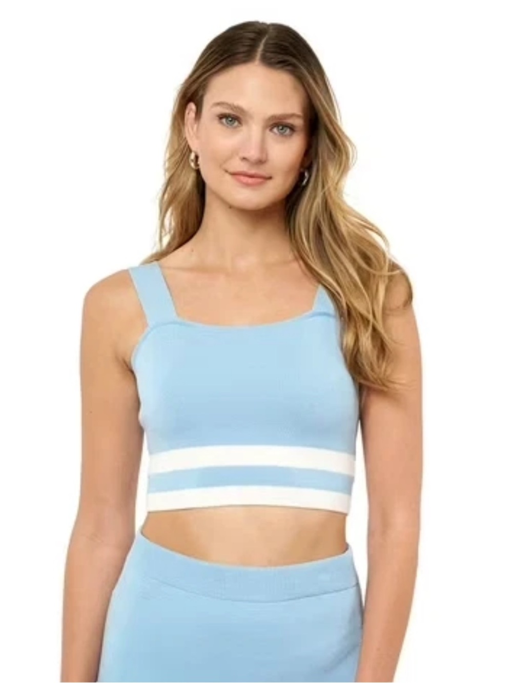 Edited by Remi Bader Blue Striped Knit Tank- Medium NWT